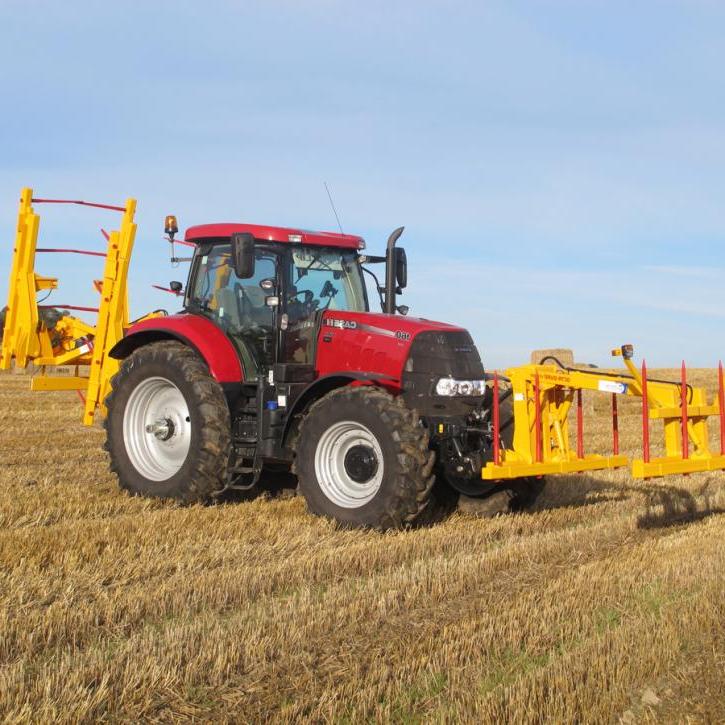 Octa-Quad Bale Handling System - front and rear sections for carrying 12 round bales or 6 Heston bales at a time.